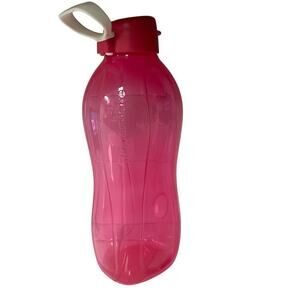Tupperware ECO Bottle Water Extra Large 2 L 64 OZ Pink Punch Color With Handle